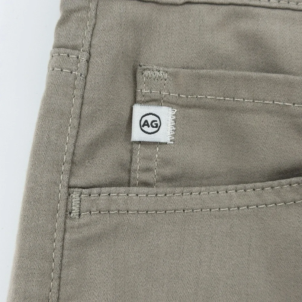 AG Everett Slim Straight Pants Mens 33 Khaki Tan Italian Fabric 5-Pocket Pant